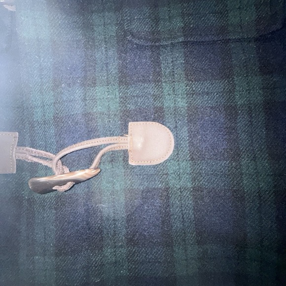 Vintage Polo Ralph Lauren Large Duffle Toggle Coat Jacket Rugby Hood Blackwatch - Picture 5 of 12